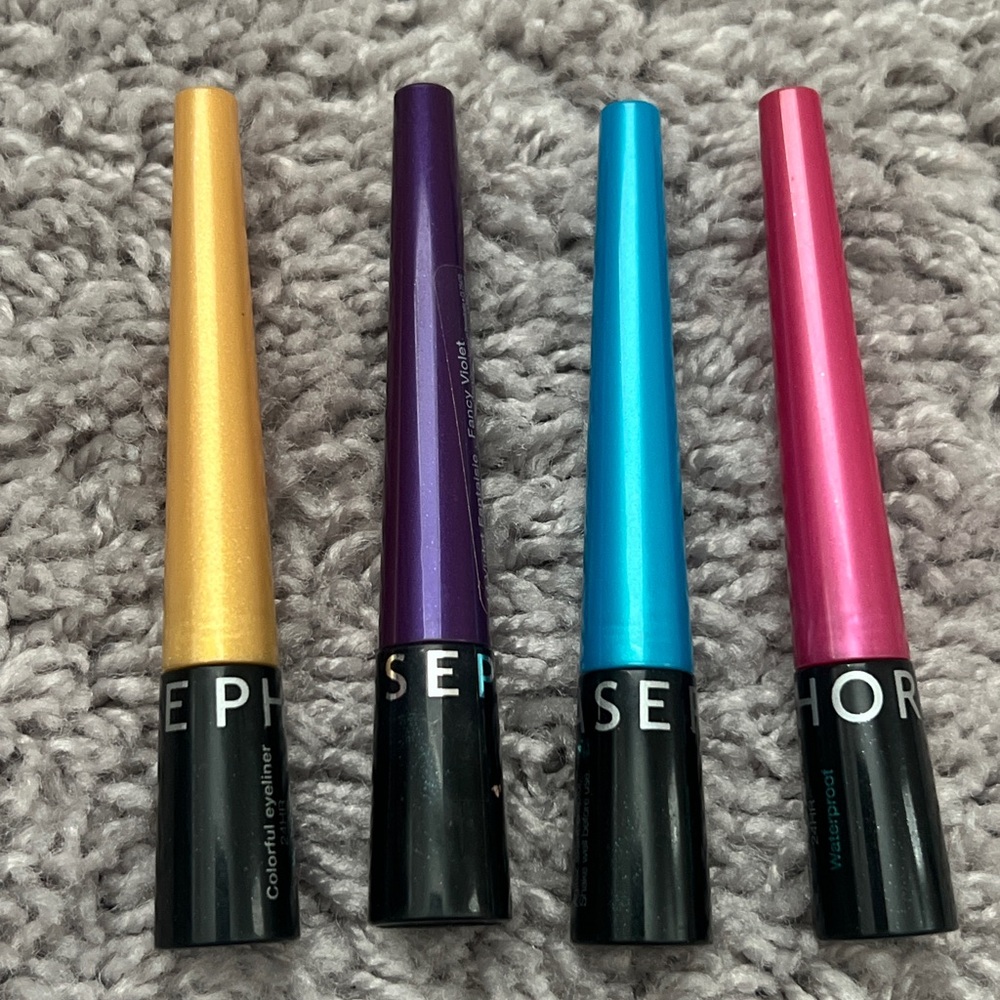 Sephora Vibrant Eyeliner Collection - Gold, Purple, Blue, Pink